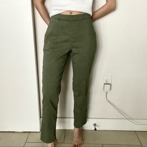 Theory Green Linen Pants